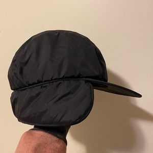 Topo Designs black puffer hat